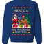 Here's A Big Package For You Black Santa Christmas Sweater, Unisex Ugly Christmas Crewneck Sweatshirts