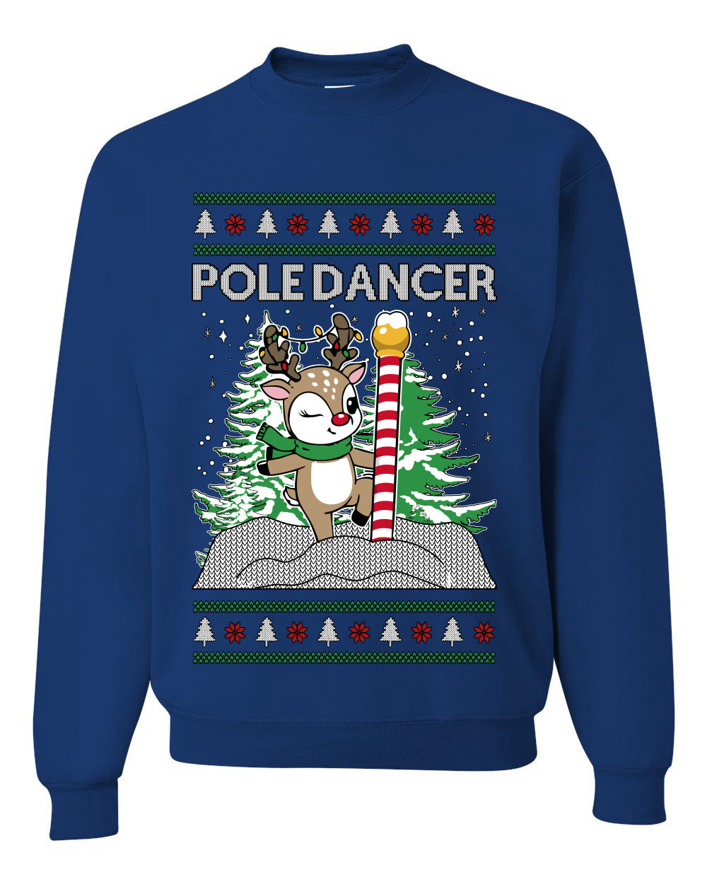 Pole Dancer, Unisex Ugly Christmas Sweater Crewneck Sweatshirts