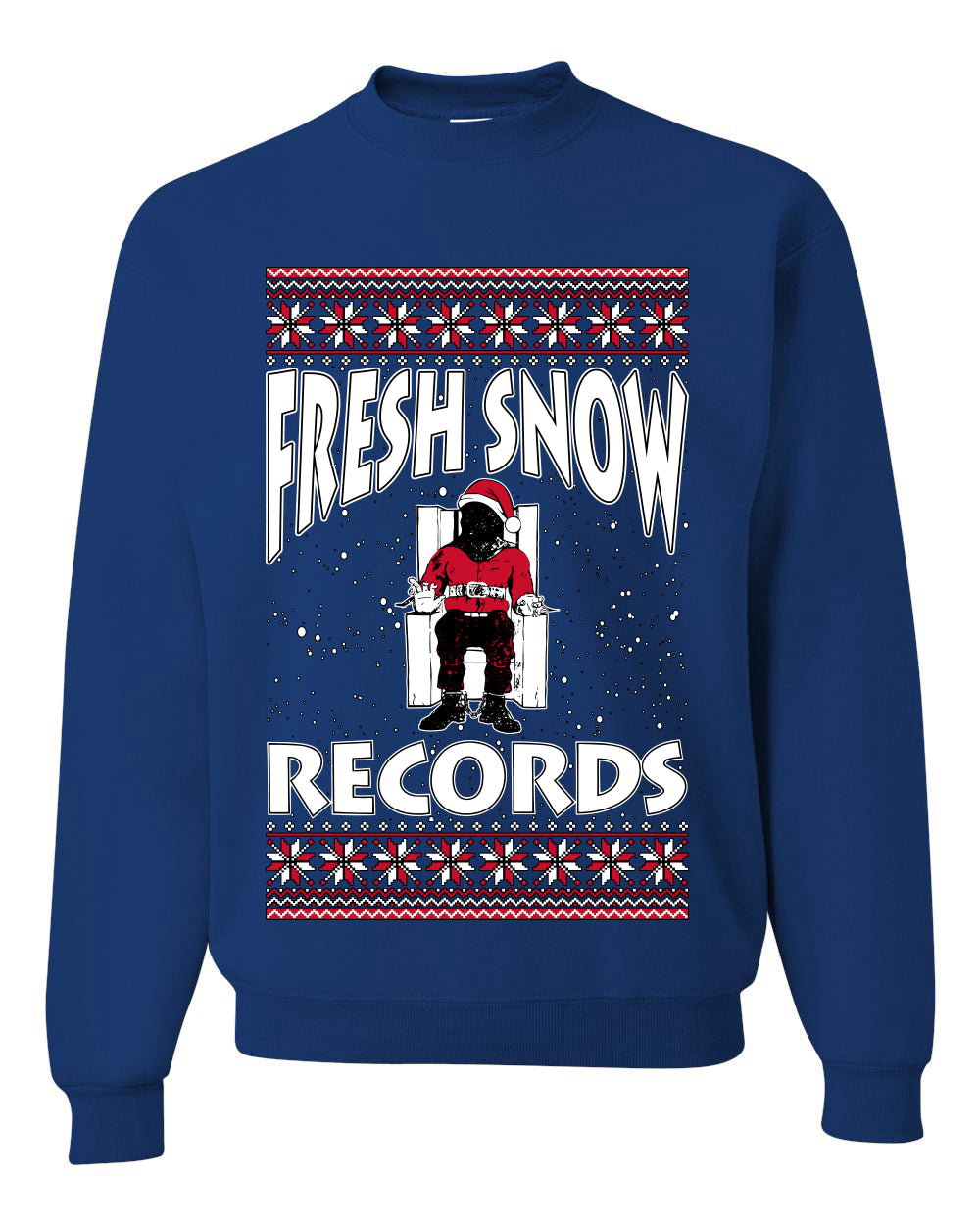 Fresh Snow Records Hip Hop Parody, Unisex Ugly Christmas Sweater, Crewneck Sweatshirts
