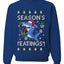 Season's Eatings Shark, Unisex Ugly Christmas Sweater Crewneck Sweatshirts