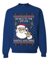 Be Nice To The Server Santa's Watching, Unisex Ugly Christmas Sweater, Crewneck Sweatshirts