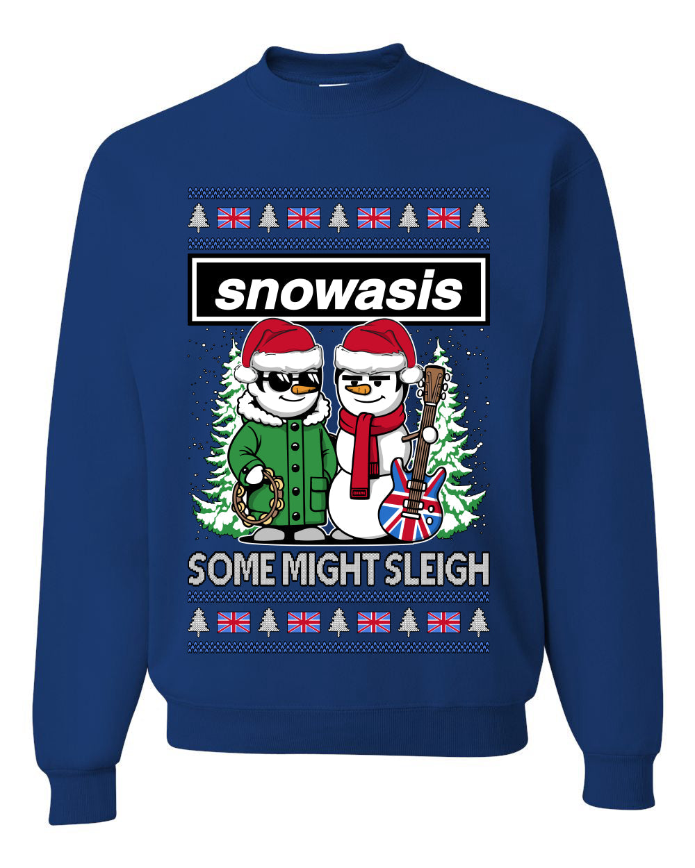 Snowasis English Rock Band Parody, Unisex Ugly Christmas Sweater, Crewneck Sweatshirts