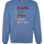 Naughty Nice I Tried Maybe Next Year Checklist Merry Christmas Unisex Crewneck Graphic Sweatshirt
