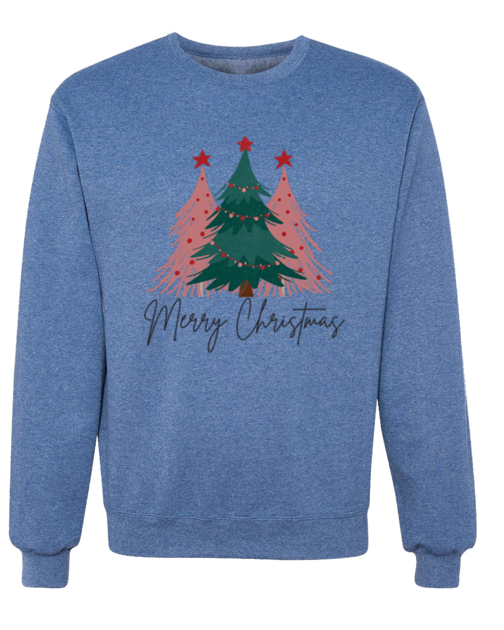 Merry Christmas Tree, Cute Holiday Design, Unisex Christmas Sweater, Crewneck Sweatshirts
