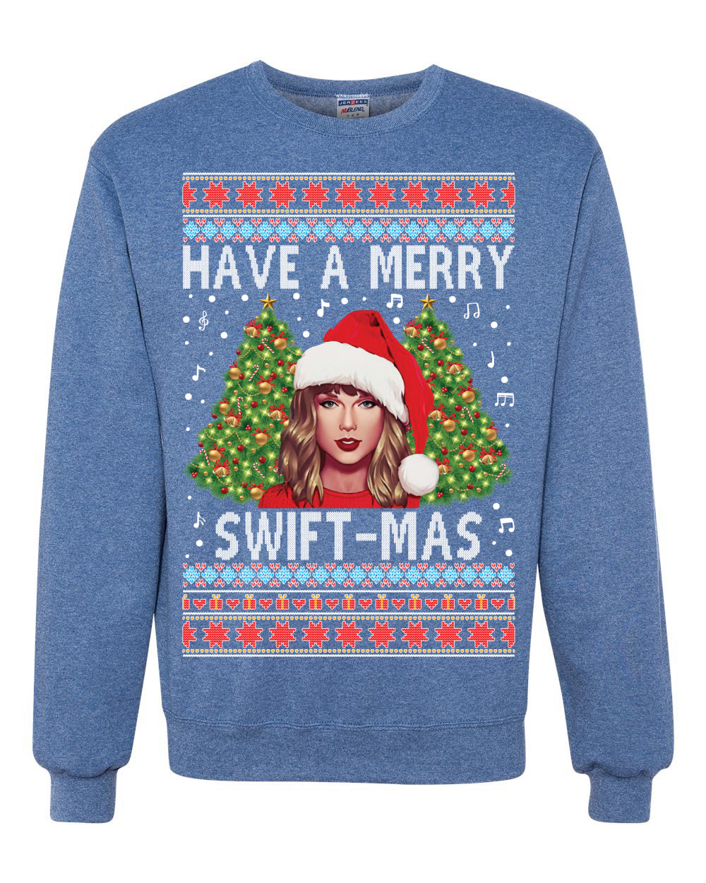 Merry Swiftmas Ugly Christmas Sweater Unisex Crewneck Sweatshirt