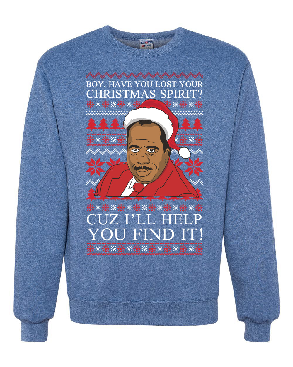 Christmas Spirit I'll Help You Find It Stanley Hudson Merry Ugly Christmas Sweater Unisex Crewneck Graphic Sweatshirt