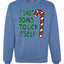 Candy Cane Not Going to Lick Itself Merry Christmas Unisex Crewneck Graphic Sweatshirt