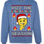 Rizz the Season Viral Internet Fire Emoji Face Meme Ugly Christmas Sweater Crewneck Sweatshirt