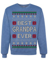 Best Grandpa Ever Classic Winter Holidays Ugly Christmas Sweater Crewneck Sweatshirt