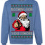 Nothing For You Whore Funny Vulgar Santa Claus Ugly Christmas Sweater Crewneck Sweatshirt