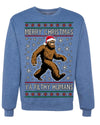 Merry Christmas Ya Filthy Humans Funny Sasquatch Bigfoot Ugly Christmas Sweater Crewneck Sweatshirt