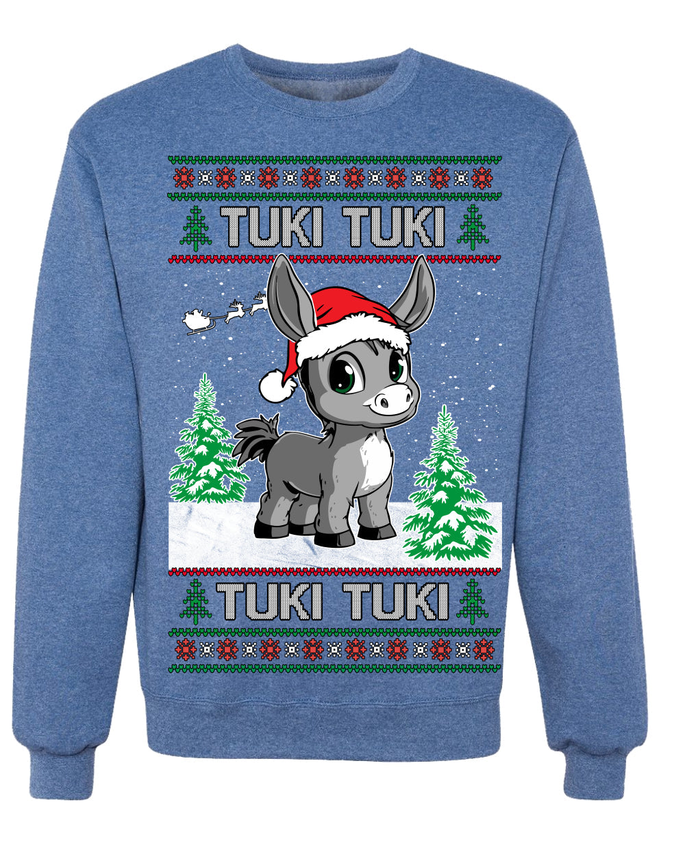 Tuki Tuki Tuki Funny Spanish Music Lyrics Ugly Christmas Sweater Crewneck Sweatshirt