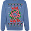 Hail Santa Funny Satanic Candy Devil Heavy Metal Satan Ugly Christmas Sweater Crewneck Sweatshirt
