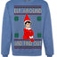 Elf Around and Find Out Funny Gift Toy on a Shelf, Classic Viral Winter Holidays Xmas Meme Ugly Christmas Sweater Crewneck Sweatshirt