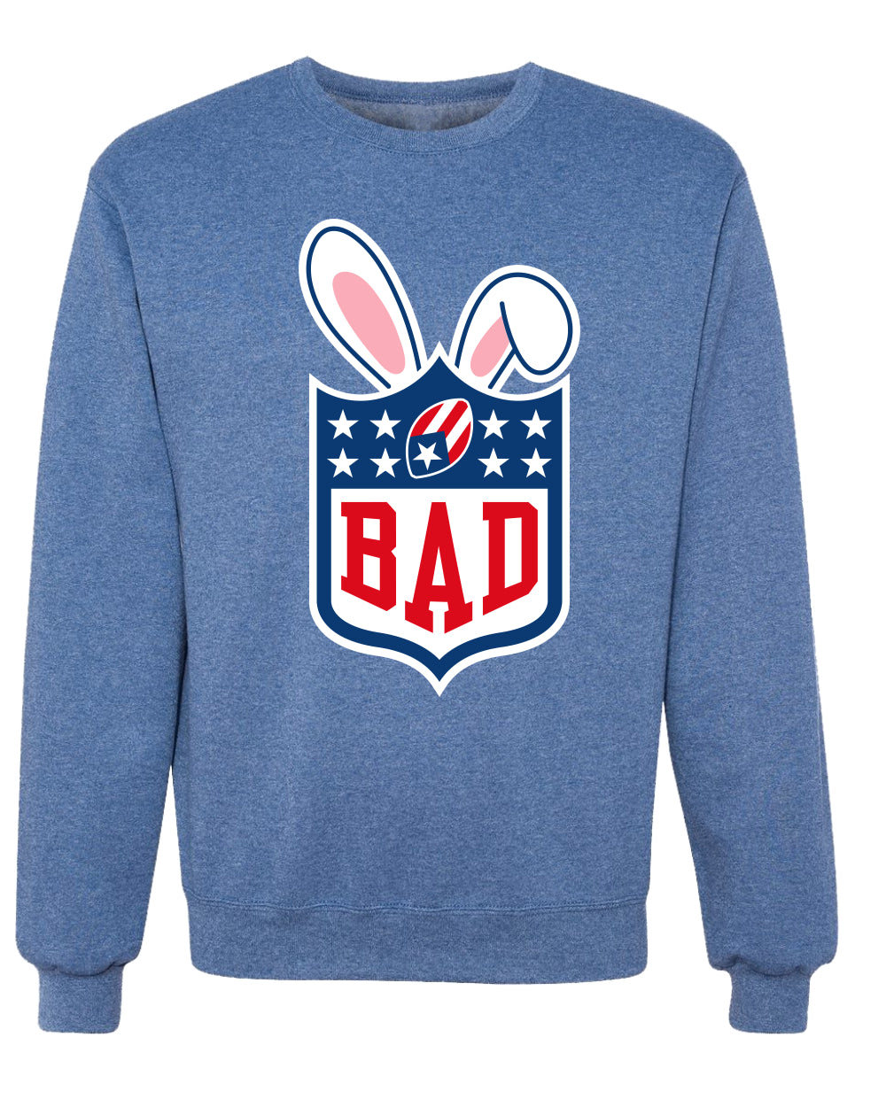 Bunny Bowl Football BAD Parody Sweater, Unisex Crewneck Sweatshirts