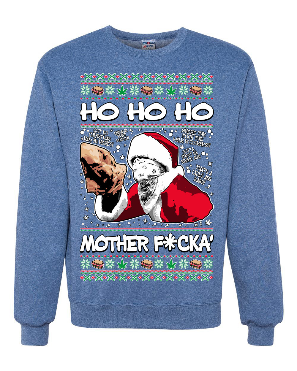 Friday Hood Santa Ugly Christmas Sweater Unisex Crewneck Sweatshirt