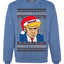 Naughty List's Most Wanted Trump Mugshot Ugly Christmas Sweater Unisex Crewneck Sweatshirt