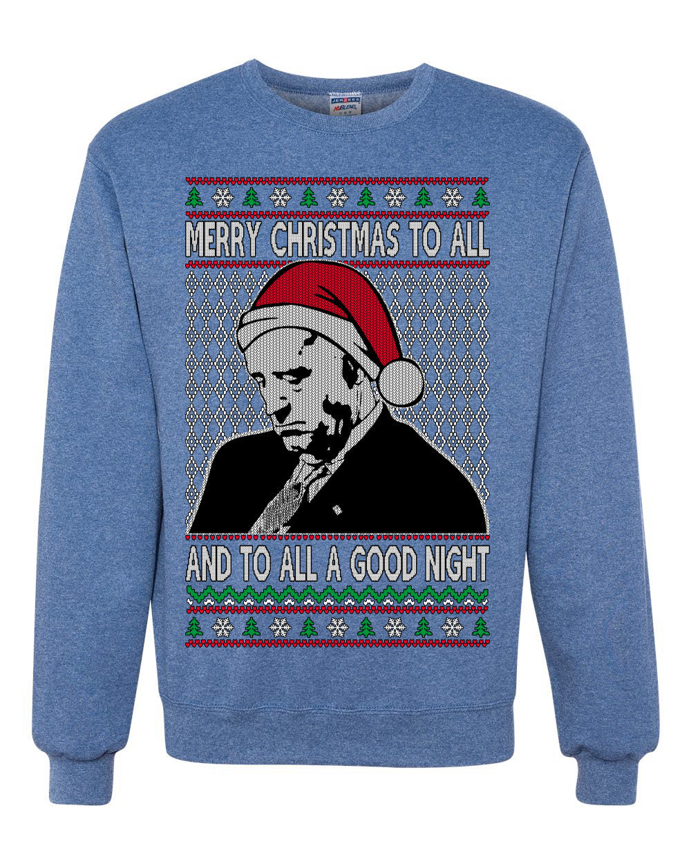 Sleepy Joe Merry Xmas To All And All A Good Night Ugly Christmas Sweater Unisex Crewneck Sweatshirt
