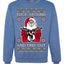 F Around And Find Out Santa Ugly Christmas Sweater Unisex Crewneck Sweatshirt