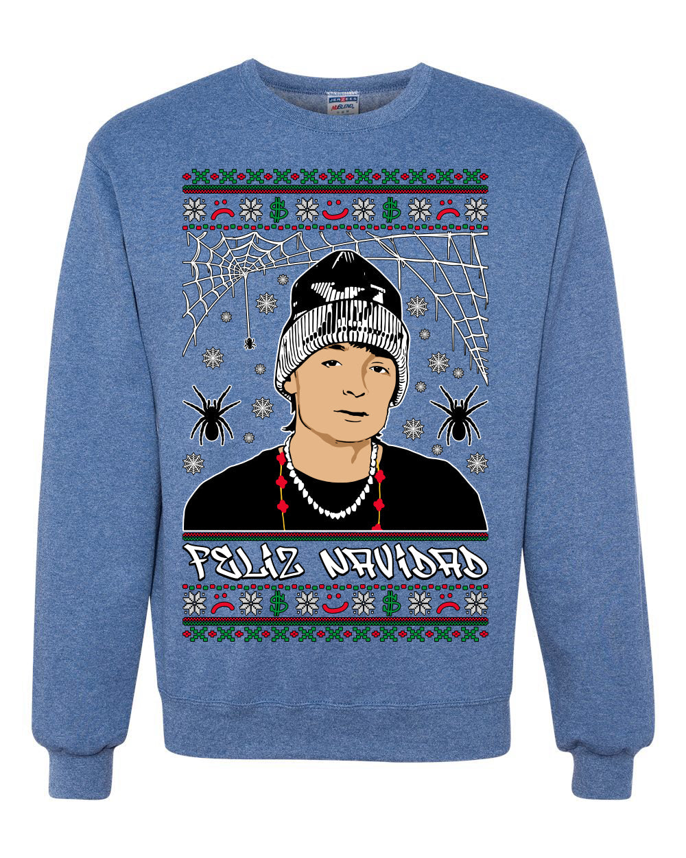 Peso Feliz Navidad Pluma Ugly Christmas Sweater Unisex Crewneck Sweatshirt