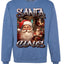 Santa Claus Bootleg Rap Music Style Ugly Christmas Sweater Crewneck Sweatshirt