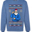 Santa Stands On Christmas, Unisex Ugly Christmas Sweater, Crewneck Sweatshirts