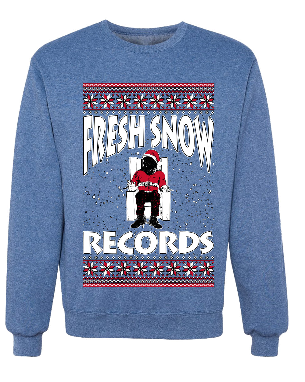 Fresh Snow Records Hip Hop Parody, Unisex Ugly Christmas Sweater, Crewneck Sweatshirts
