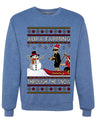 Aura Farming Through The Snow Meme, Unisex Ugly Christmas Sweater, Crewneck Sweatshirts