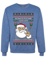 Be Nice To The Server Santa's Watching, Unisex Ugly Christmas Sweater, Crewneck Sweatshirts
