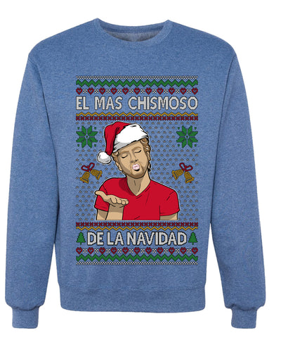 El Mas Chismoso De La Navidad, Unisex Ugly Christmas Sweater, Crewneck Sweatshirts