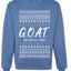 G.O.A.T. God Over All Things, Unisex Ugly Christmas Sweater Crewneck Sweatshirts