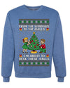 From The Windows To The Walls I'm About To Deck These Halls, Unisex Ugly Christmas Sweater Crewneck Sweatshirts