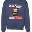 Dear Santa I was Framed Bad Cat Merry Christmas Unisex Crewneck Graphic Sweatshirt