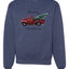 Merry Merry Christmas Red Pick up Truck Merry Christmas Unisex Crewneck Graphic Sweatshirt