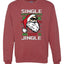 Santa Single and Ready to Jingle Merry Christmas Unisex Crewneck Graphic Sweatshirt