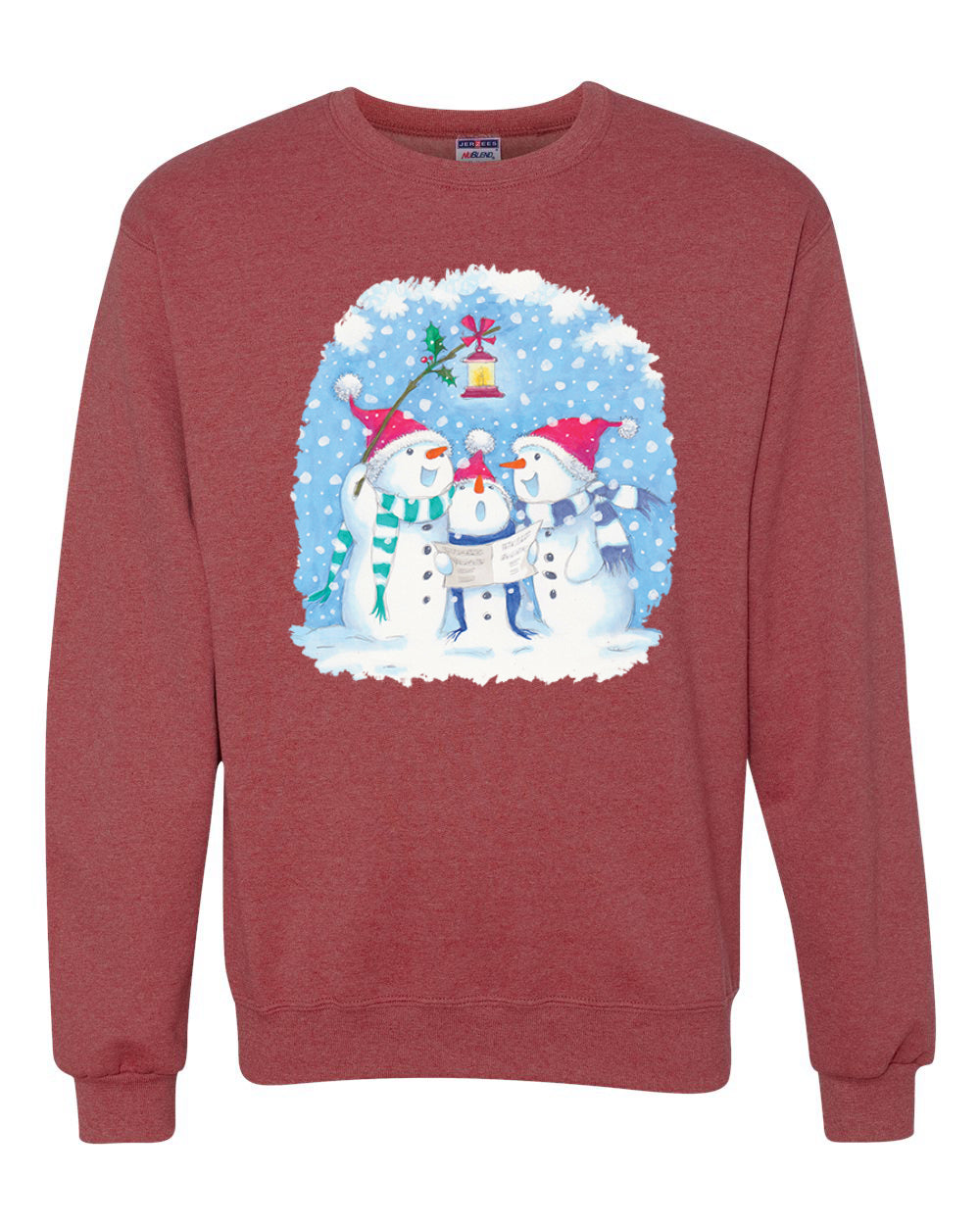 Singing Snowmen Merry Christmas Unisex Crewneck Graphic Sweatshirt