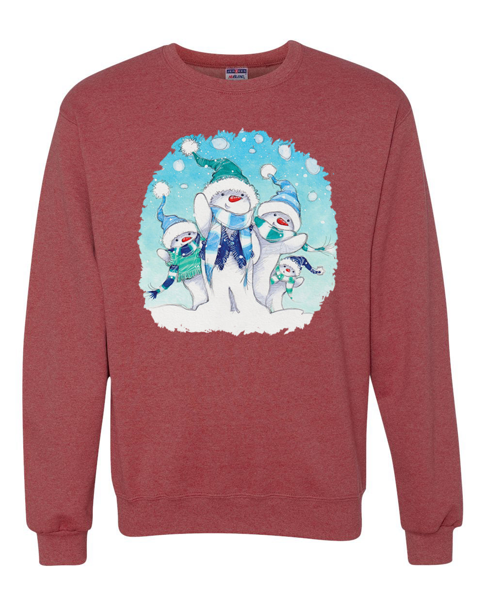 Snowman Family Xmas Merry Christmas Unisex Crewneck Graphic Sweatshirt