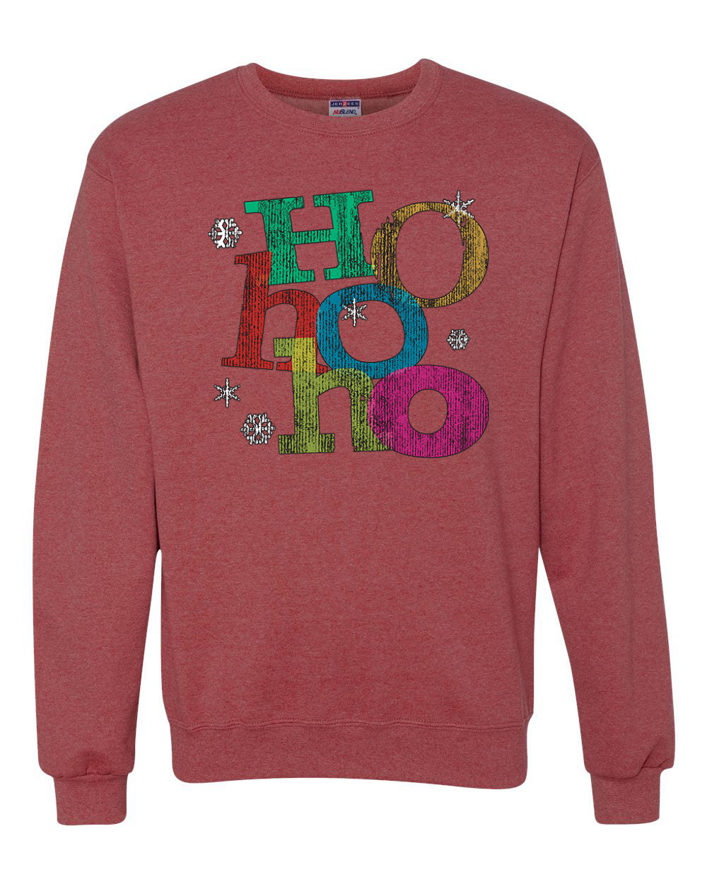 Colorful Ho Ho Ho Merry Christmas Unisex Crewneck Graphic Sweatshirt