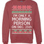 I'm Only A Morning Person on December 25th Ugly Christmas Sweater Unisex Crewneck Sweatshirt