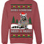 Does Someone Need a Hug? Cute Raccoon Ugly Christmas Sweater Crewneck Sweatshirt