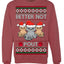 Better Not Pout, Cute Sad Santa Cats | Funny Ugly Christmas Sweater Crewneck Sweatshirt
