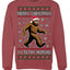 Merry Christmas Ya Filthy Humans Funny Sasquatch Bigfoot Ugly Christmas Sweater Crewneck Sweatshirt
