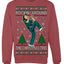 Rockin Around the Christmas Tree Raygun Viral Breakdancer Ugly Christmas Sweater Crewneck Sweatshirt