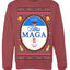 Ultra MAGA Superior Agenda Trump 2024 Funny Beer Logo Ugly Christmas Sweater Crewneck Sweatshirt