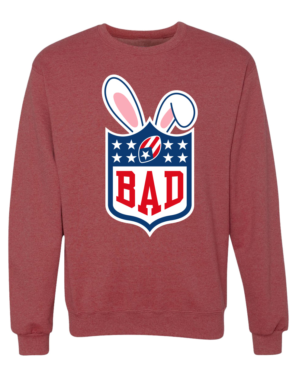 Bunny Bowl Football BAD Parody Sweater, Unisex Crewneck Sweatshirts