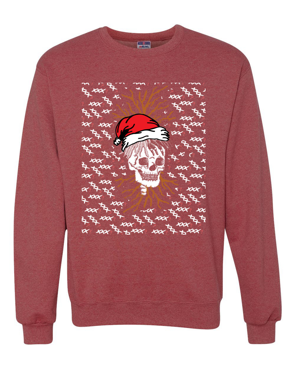 RIP XXXTentacion Santa Skull Xmas Bad Vibes XXX ? Ugly Christmas Sweater Unisex Crewneck Sweatshirt