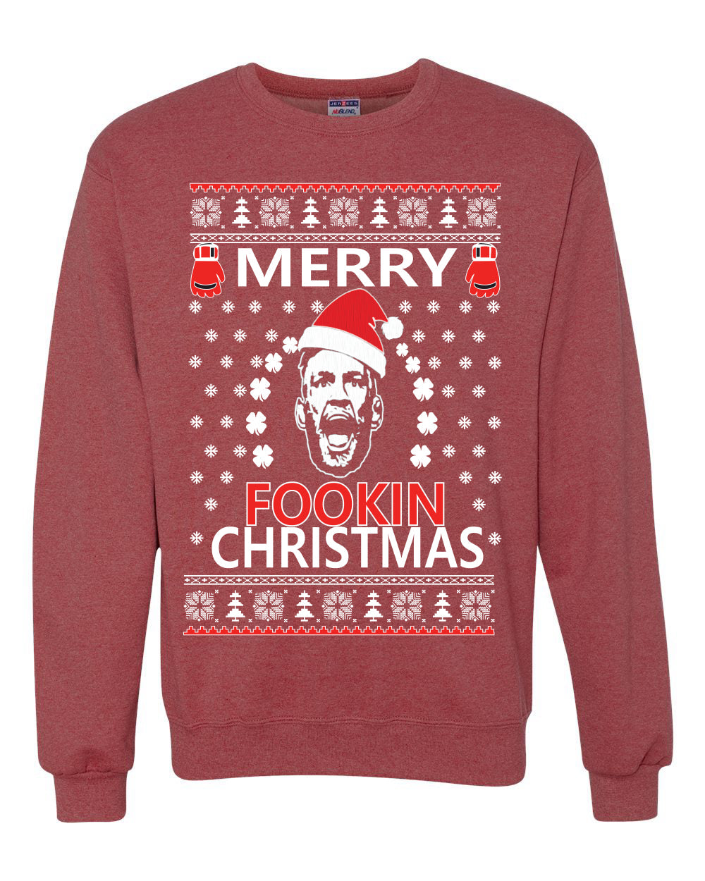 Merry Fookin Christmas Ugly Christmas Sweater Unisex Crewneck Sweatshirt
