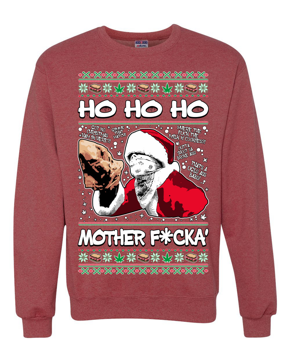 Friday Hood Santa Ugly Christmas Sweater Unisex Crewneck Sweatshirt