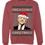Treason's Greetings Biden President Humor Ugly Christmas Sweater Unisex Crewneck Sweatshirt