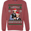 Here To F Stuff Up Step Brothers Holiday Pose Ugly Christmas Sweater Unisex Crewneck Sweatshirt